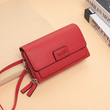 Double Zipper Crossbody Phone Bag, Multi-Functional Casual Shoulder Bag For Work