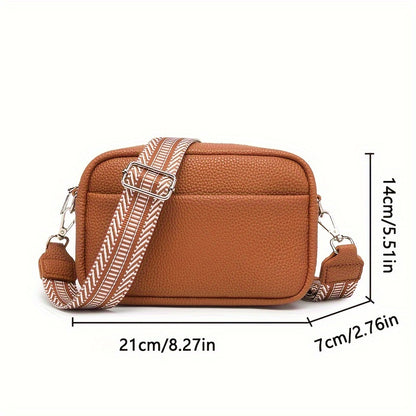 realaiot  New Wide Strap Cosmetic Bag Shoulder Bag Handbag Mobile Phone Bag Cross Body Toiletry Bag For Women