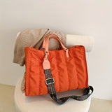 Puffer Quilted Tote Bag For Women, Fashion Solid Color Shoulder Bag, Soft Padded Crossbody Bag