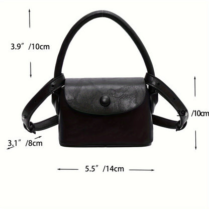 Mini Fashion Vegan Crossbody Bag, Trendy Simple Shoulder Bag, Women's Casual Handbag & Purse