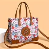realaiot  Floral Pattern Tote Bag For Women, Elegant Crossbody Bag, Ethnic Style Shoulder Bag For Commuting, Shopping