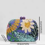 Retro Sequins Evening Dress Bag : Floral Pattern Clutch Mini Bag - Perfect For  Party, Wedding, Club, Dinner!