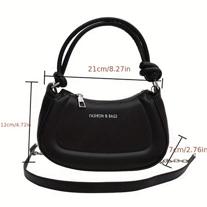 realaiot  Fashion Letter Graphic Handbags, Small Every Day Hobo Bag, Women's Casual Crossbody Purses