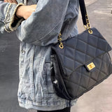 realaiot  Fashion Quilted Crossbody Bag, Classic Flap Shoulder Bag, Women's Casual Handbag & Purse