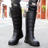 Men Rain Boots, Wear-resistant Waterproof Non-slip Knee High Rain Shoes For Outdoor Walking Fishing