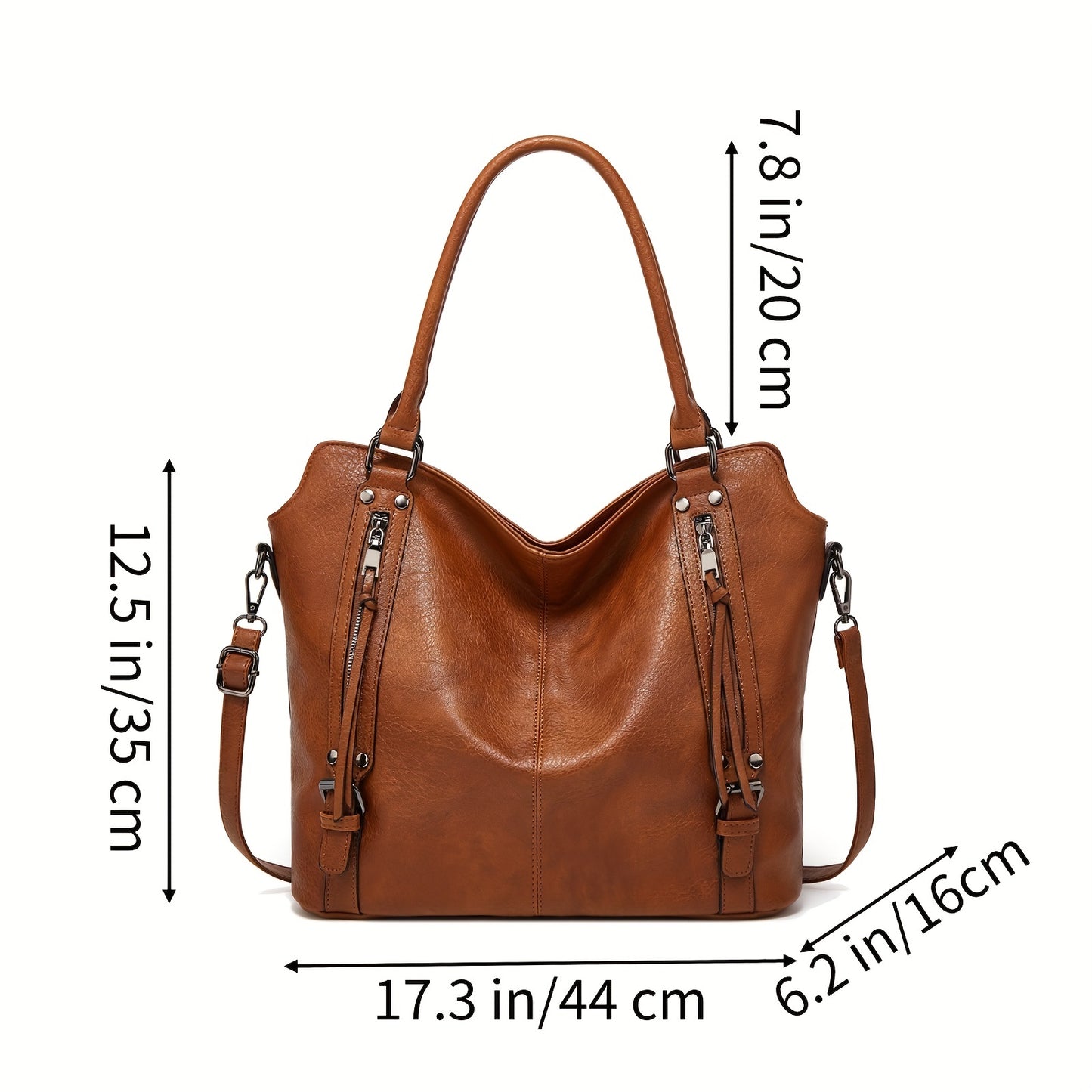 Women Handbags Tote Bag Soft Leather Retro Designer Large Capacity Multi-pocket Casual Ladies Shoulder Crossbody Bag Mother's Day Gift Adjustable Shoulder Strap Purse Cheap On Sale