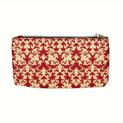 realaiot Classic Vintage Pattern Long Wallet, Chinese Style Clutch Coin Purse, Large Capacity Card Bag