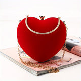 Mini Heart Shaped Evening Bag, Elegant Dinner Frame Bag, Women's Classic Clutch Purse & Handbag (16.0cmx16.0cm)