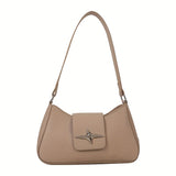 Trendy Metal Decor Underarm Bag, Y2K Design Shoulder Bag, All-Match Women's Shoulder Baguette Bag