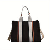Vintage Large Capacity Tote Bag, Retro PU Shoulder Bag, Women's Fashion Boho Handbag & Satchel Purse