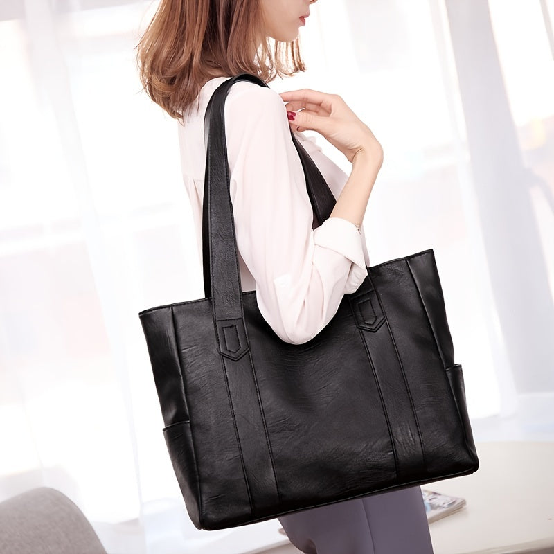 Large Capacity Tote Bag, Women's Simple Fashion Shoulder Bag