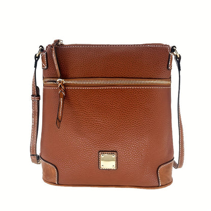 realaiot  Retro Style Crossbody Bag, Vegan Leather Square Purse, Fashion Shoulder Bag For Women