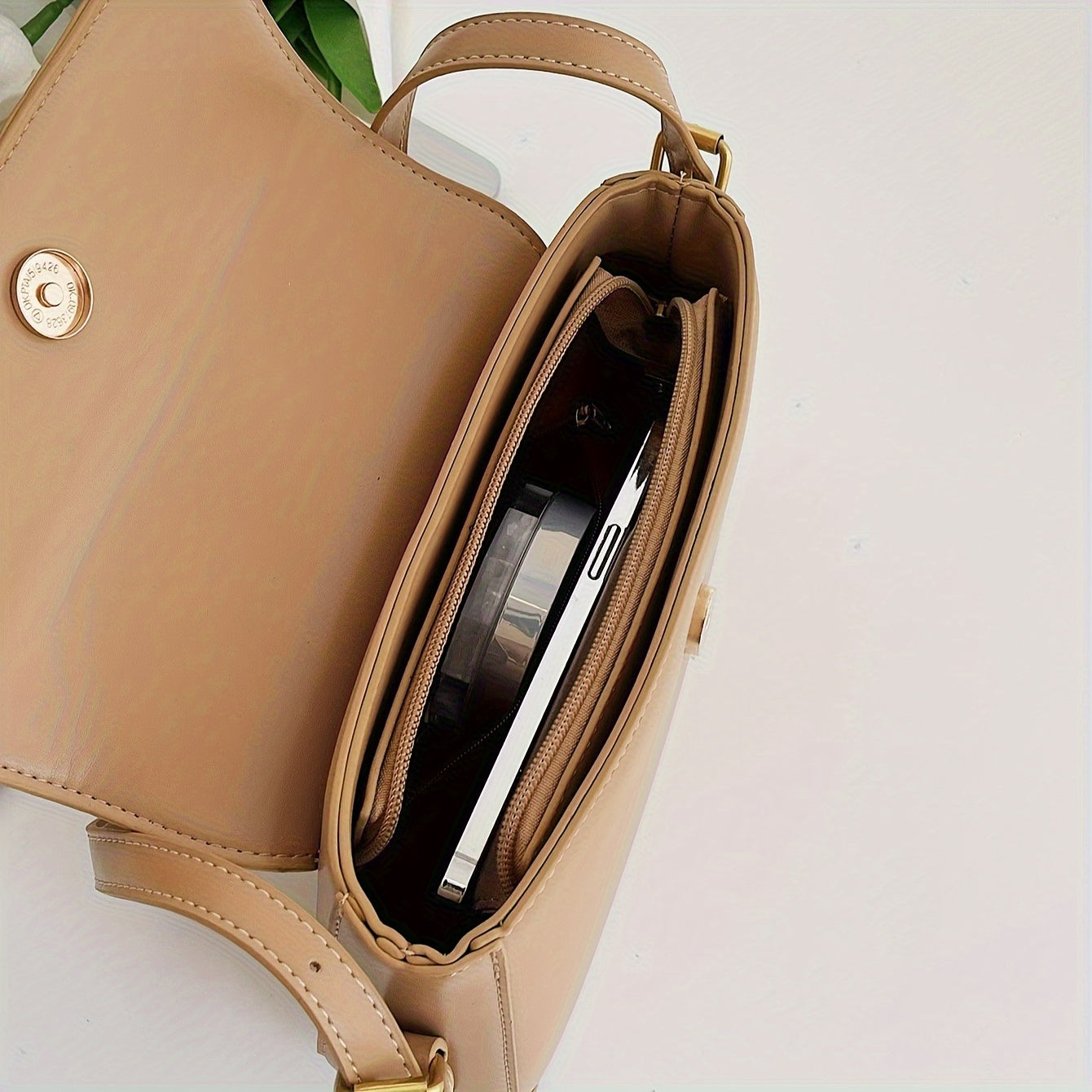 Trendy Flap Zipper Shoulder Bag, Simple Solid Color Underarm Bag, Perfect All-match Commuter Bag For Everyday Use