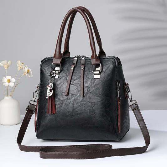 Fashion Top Handle Satchel Bag, Classic Crossbody Bag, Women's Casual Handbag, Shoulder Bag & Purse