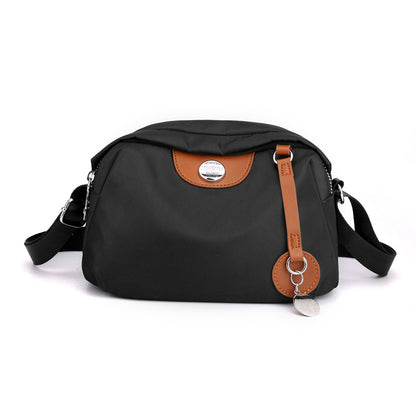 Nylon Shoulder Bag, Women's Lightweight Solid Color Crossbody Bag