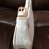 Stylish Casual Underarm Bag, Letter Embroidery Baguette Bag, Women's Everyday Shoulder Bag & Purse