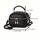 Mini Fashion Crossbody Bag, Solid Color Shoulder Bag, Women's Casual Handbag & Coin Purse