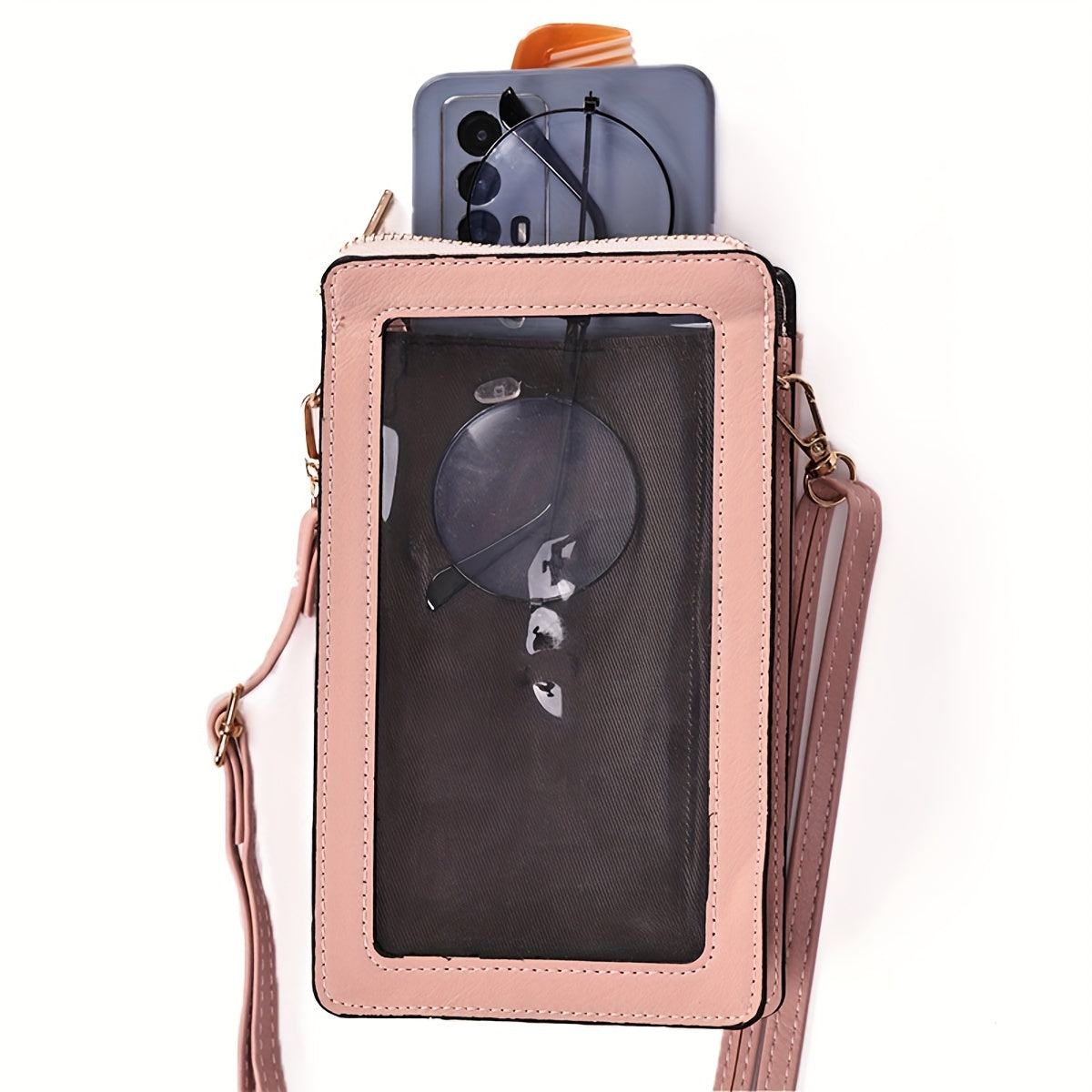 realaiot  Fashion Touch Screen Cellphone Bag, Trendy Crossbody Bag, Women's Casual Handbag, Card Holder & Purse Wallet