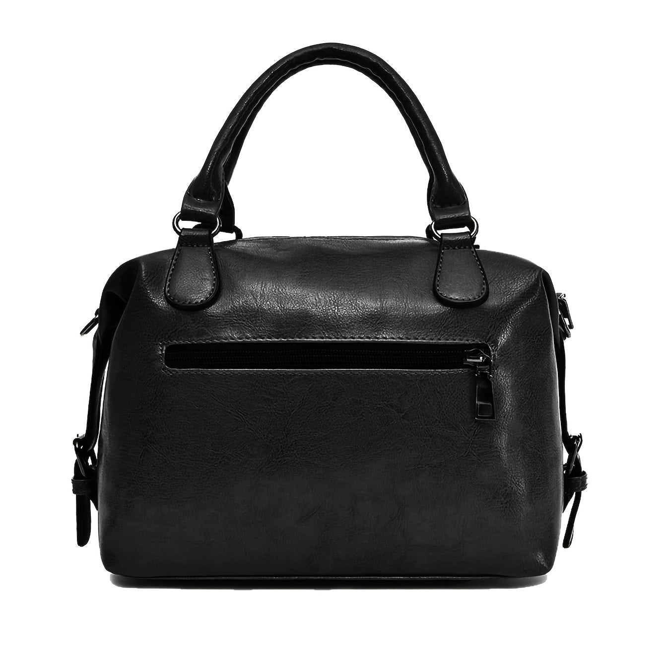 Retro Minimalist Satchel Bag - Top Handles Bag - PU Leather Multifunctional Shoulder Bag