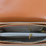 Fashion Textured Handbag For Women, Color Contrast Crossbody Bag, Luxury Top Handle Flap Purses