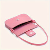 Retro Two Tone Handbag, Mini Armpit Bag, Women's Simple Casual Handbag & Purse