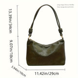 Vintage Soft Crossbody Bag, Retro PU Shoulder Bag, Women's Fashion Handbag & Tote Purse