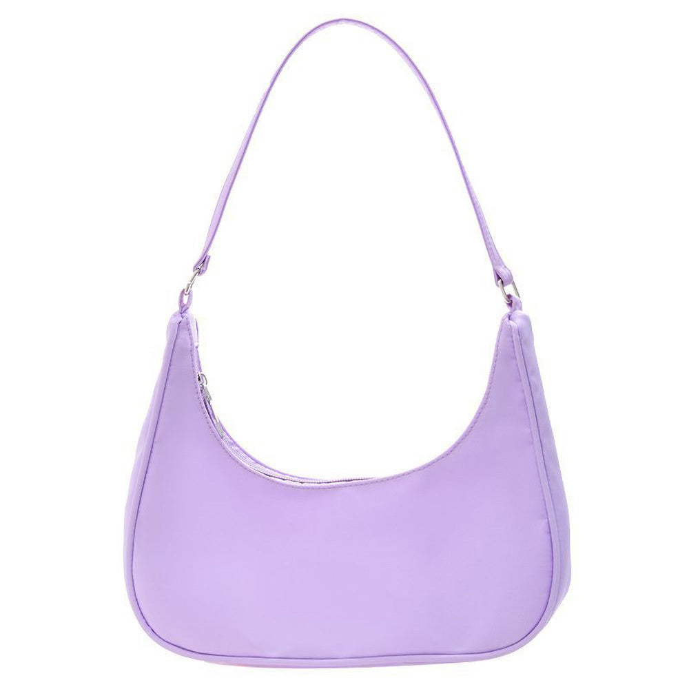 realaiot  Candy Color Shoulder Bag, Women's Hobo Bag, Cute Underarm Bag