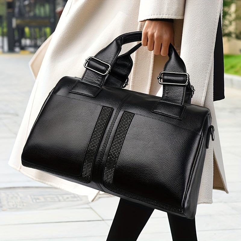 realaiot Large Capacity Tote Bag, Fashion Business Shoulder Bag, Women's Casual Handbag For Commute Work