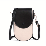 realaiot  Mini Crossbody Bag For Women, Multi Card Slots Mobile Phone Bag, Trendy Color Contrast Wallet