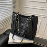 Floral Pattern Tote Bag, Fashion Chain Shoulder Bag, Women's Large Capacity Handbag