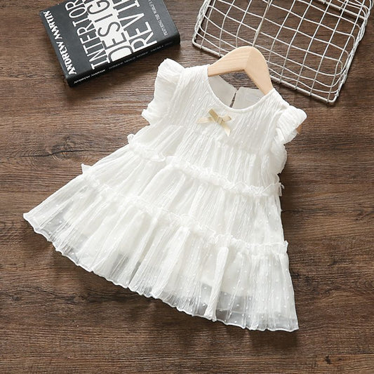 Girls Summer New Children's Baby Princess Dress Western Style Pettiskirt Small and Older Children's Dresses Baby Thin Skirt