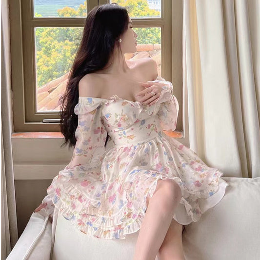 Style Gentle Floral Dress Summer 2024 plus Size Slimming Beautiful Pure Sweet First Love Princess Dress for Women