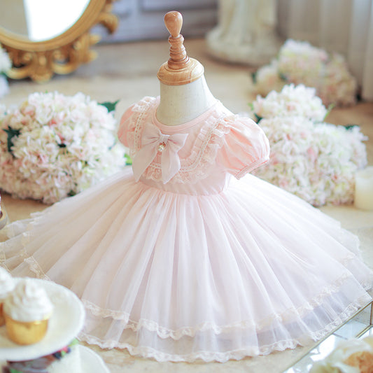 Girls' Summer 2025 New Children's Day Performance Summer Dress Dress Tulle Tutu Baby Full-Year Princess Dress