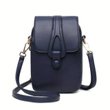 realaiot  Fashion Mobile Phone Bag, Double Layer Crossbody Bag, Retro Mini Shoulder Bag Wallet Coin Purse