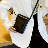 Minimalist Flap Crossbody Bag, Mini PU Leather Phone Purse, Women's Square Shoulder Bag (7.09*4.72*1.38) Inch