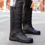 Men Rain Boots, Wear-resistant Waterproof Non-slip Knee High Rain Shoes For Outdoor Walking Fishing