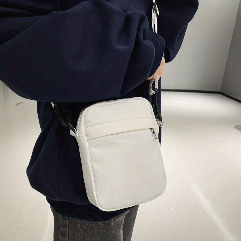 realaiot  Mini Solid Color Square Bag, Casual Fashion Shoulder Bag, Mobile Phone Bag, Suitable For Travel And Outdoor Activities