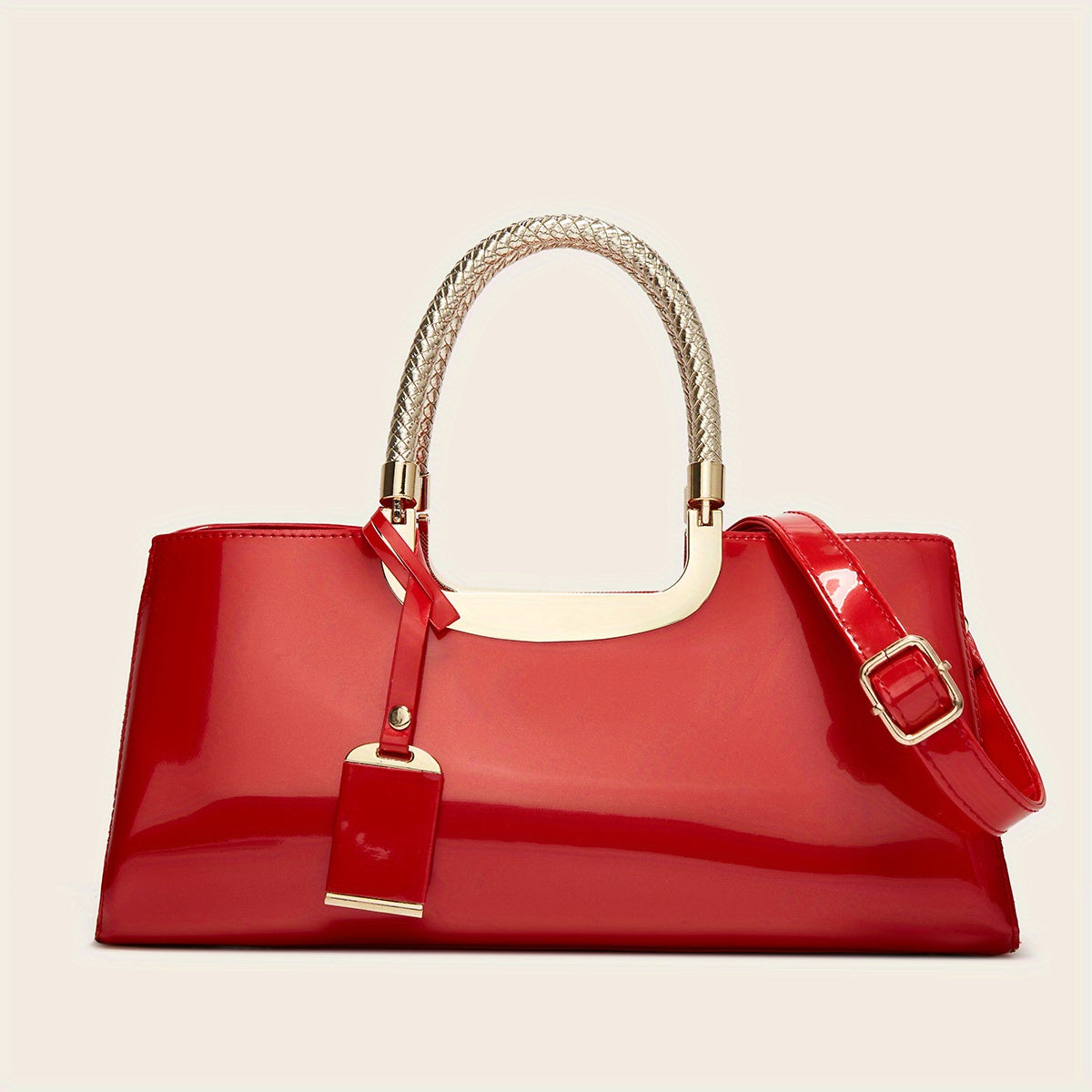 realaiot  Fashionable patent leather handbag for ladies