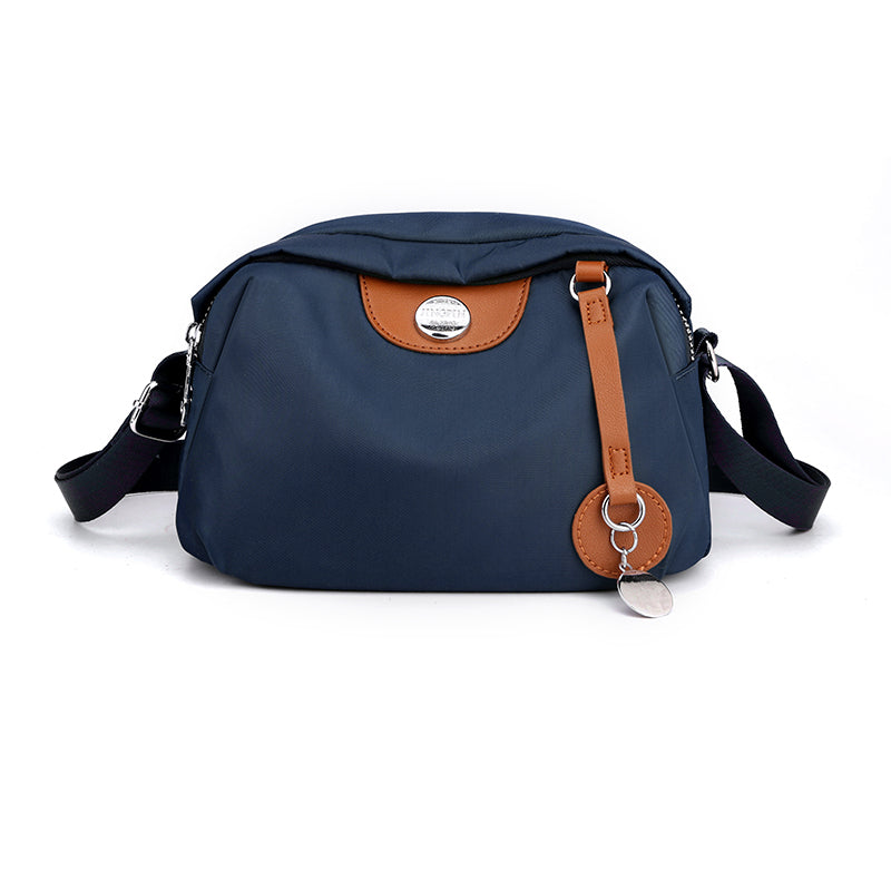 Nylon Shoulder Bag, Women's Lightweight Solid Color Crossbody Bag