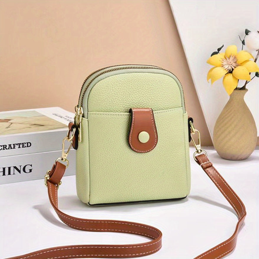 realaiot  Mini Vintage Crossbody Cellphone Bag, Retro Small Shoulder Bag, Women's Casual Handbag, Coin Purse & Wallet (15.01cm X 18.49cm X 5.99cm)