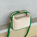 realaiot  Stylish Straw Design Shoulder Bag, All-Match Satchel Bag, Casual Bag For Travel, Crossbody Bag