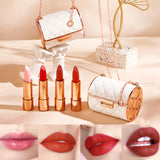 Luxury Leather Bag Soft Misty Lipstick Chain Bag Set Waterproof Non Stick Cup Non Fade Velvet Matte Texture Valentine's Day Gifts
