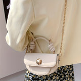 Mini Fashion Crossbody Saddle Bag, Cute PU Shoulder Bag, Women's Trendy Handbag & Purse