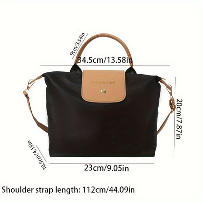 realaiot  1 Pack Fashion Simple All-match Tote Bag, Casual Solid Color Shoulder Bag, Perfect Crossbody Bag For Daily Use