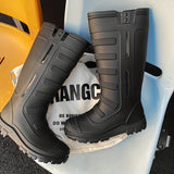 Men Rain Boots, Wear-resistant Waterproof Non-slip Knee High Rain Shoes For Outdoor Walking Fishing