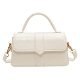 Retro Solid Color Crossbody Bag, Fashion Casual PU Leather Square Handbag, Women's Simple Versatile Shoulder Bag & Purse