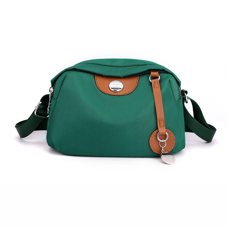 Nylon Shoulder Bag, Women's Lightweight Solid Color Crossbody Bag