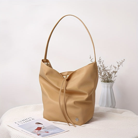 realaiot  Minimalist Solid Color Shoulder Bag, All-Match Classic Versatile Commuter Handbag For Women, Daily Shopping Bag