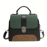 realaiot  Mini Vintage Crossbody Bag, Retro Top Handle Satchel, Women's Casual Handbag & Tote Purse (21.34cm X 18.29cm)