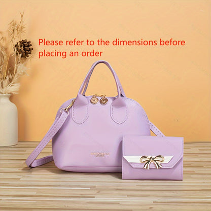 realaiot  2pcs/set Girl's Bag, Fashion Handbag And Purse, Shell Crossbody Shoulder Bag, Ideal choice for Gifts